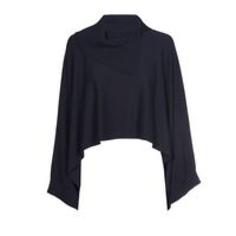 Losse poncho met wijde mouwen 21 Midnight Blu