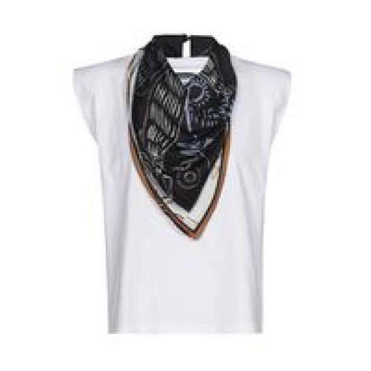 T-shirt in katoen met aangehaa 29 Multi Color