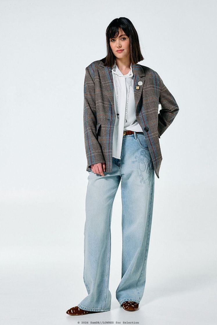 Soepele denimbroek met fantasi 25 Jeans Light