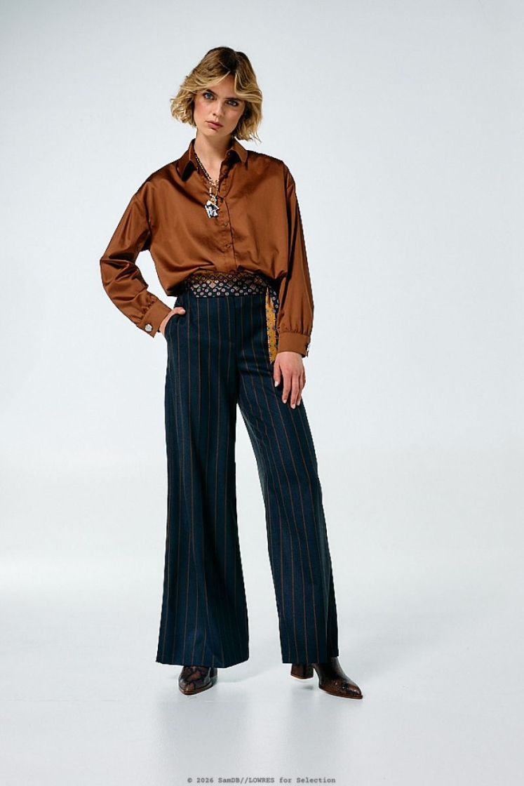 City-look broek met dasriem, n 21 Midnight Blu