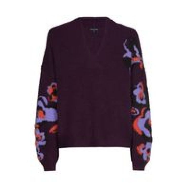 Winterse pull met bloemdetail 59 Multi Color