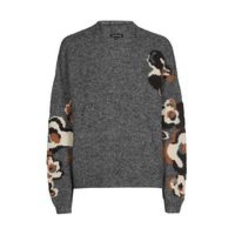 Winterse pull met bloemdetail 39 Multi Color