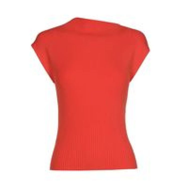 Aansluitende pull in ribtricot 56 Tangerine