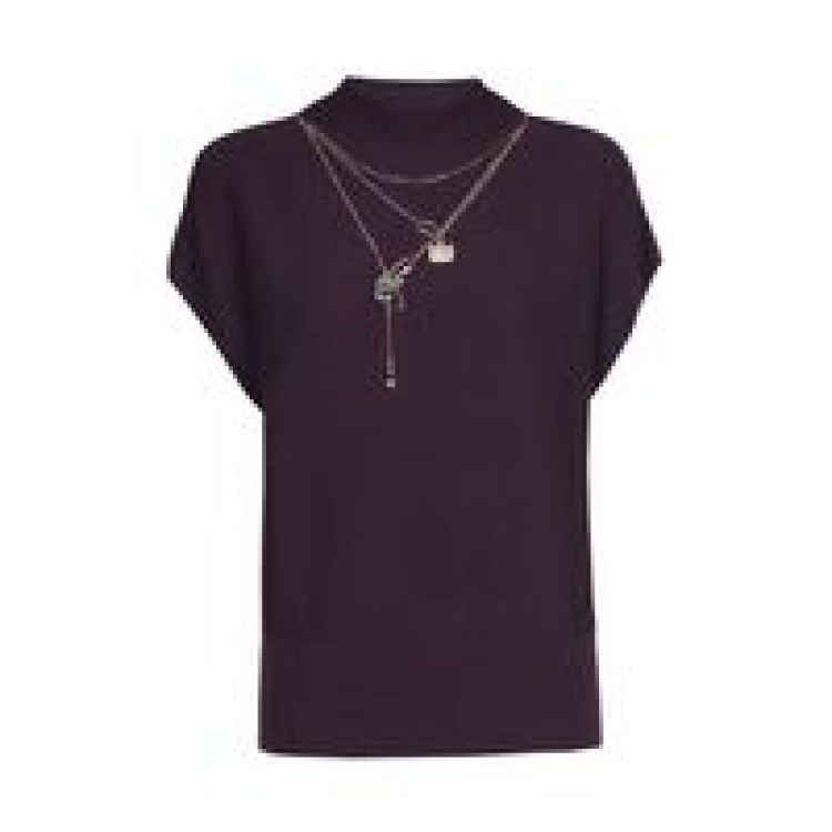 Pull met ketting detail 45 Plum