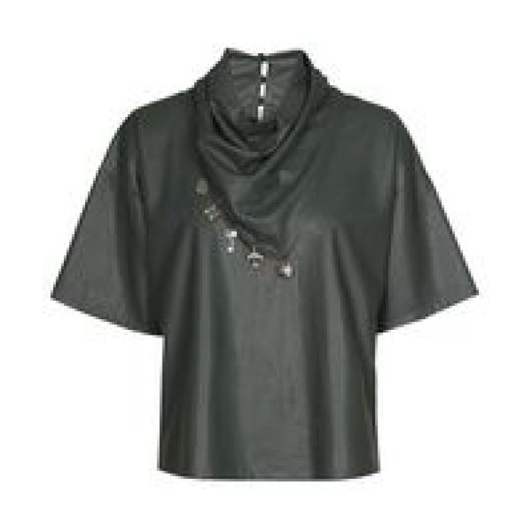 Rechte top in vegan leather 61 Green