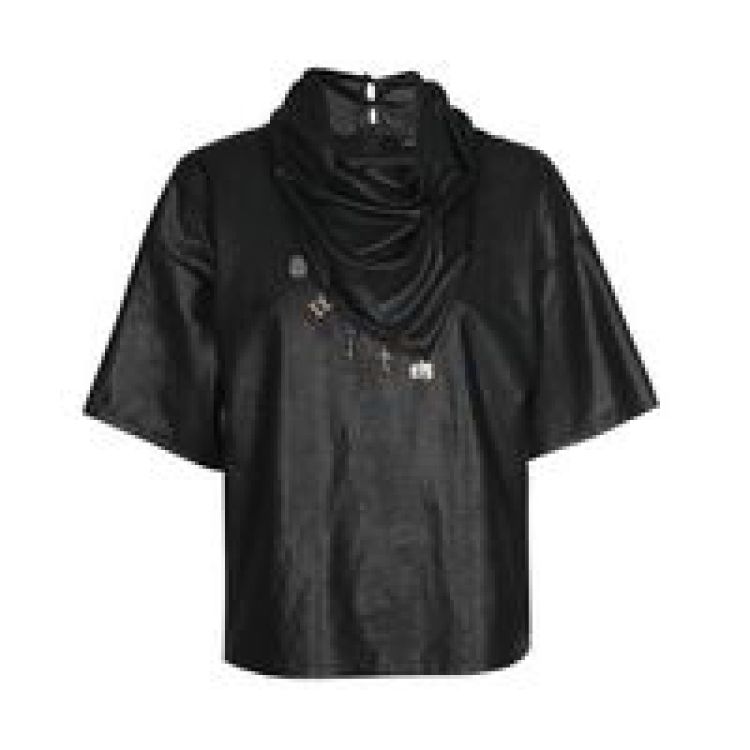 Rechte top in vegan leather 10 Black