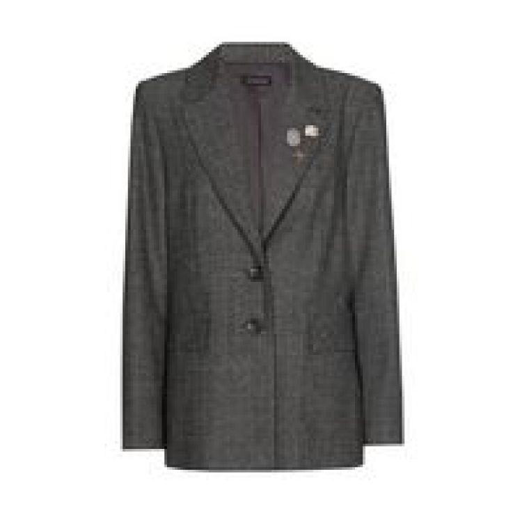 City chic blazer met pins 12 Grijs