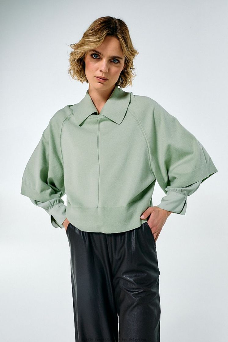 Palazzo broek in vegan leather 30 Coffee