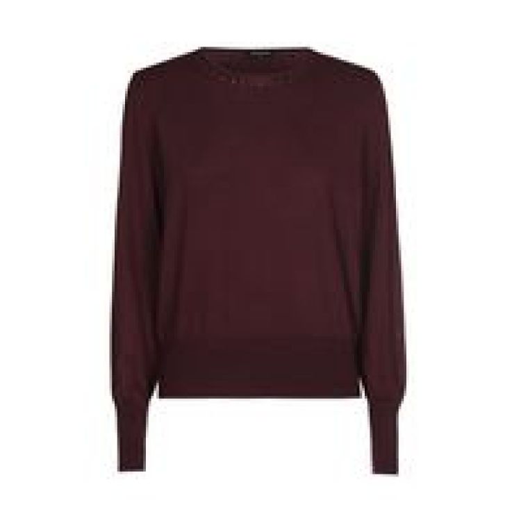 Fijngebreide pull met ajourdet 52 Burgandy